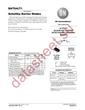 BAT54LT1 datasheet  